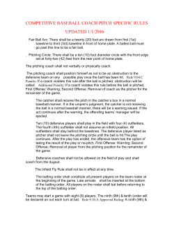 COMPETITIVE BASEBALL COACH PITCH SPECIFIC RULES