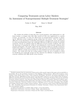 Comparing Treatments across Labor Markets: An Assessment of