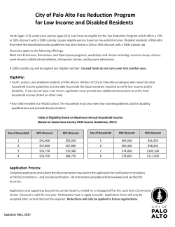 Fee Reduction Application