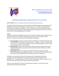 okotoks minor ball association play-up policy