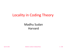 Session 5 - Madhu Sudan
