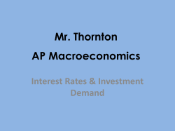 Shifts in Investment Demand (ID)