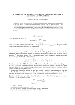 A VARIANT OF THE BOMBIERI-VINOGRADOV THEOREM WITH