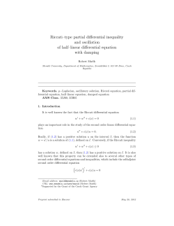 Riccati–type partial differential inequality and