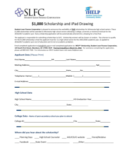 Scholarship and iPad Drawing Student Loan Finance Corporation is