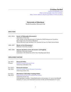 Cristina Sechel - University of Aberdeen