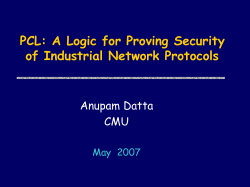 PCL: A Logic for Security Protocols