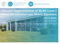 Efficient Implementation of BLAS Level-3 solvers for Sylvester