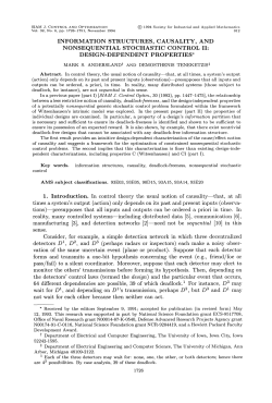 information structures, causality, and