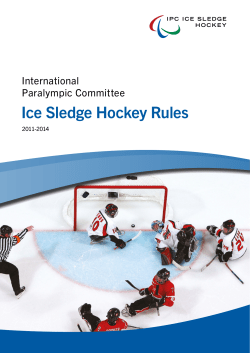Ice Sledge Hockey Rules - International Paralympic Committee