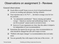 Assignment 3 comments