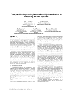 Data partitioning for single-round multi-join