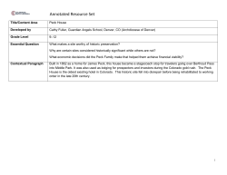 Peck House Annotated Resource Set