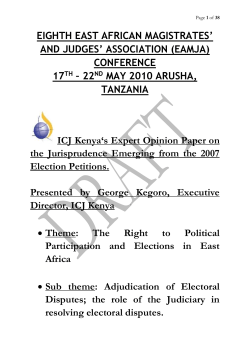 Post-election opinions on the Judiciary