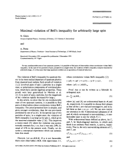 Maximal violation of Bell`s inequality for arbitrarily large spin