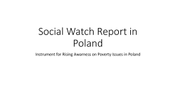 Social Watch Report in Poland - The European Anti