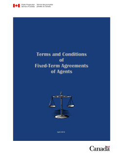 Terms and Conditions of Fixed