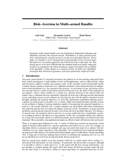 Risk-Aversion in Multi-armed Bandits