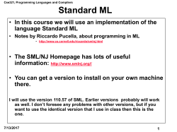 Slides on using ML