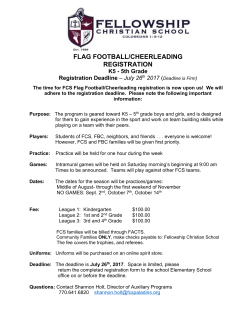 Fall Flag Football - Fellowship Christian School