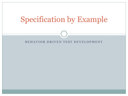 BDD Training