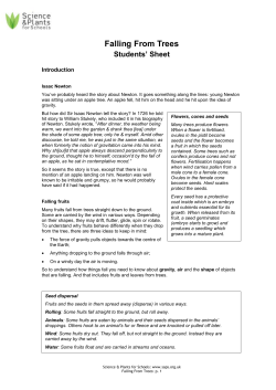 SAPS - 1 Falling from trees - Science and Plants for Schools