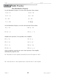 The Distributive Property
