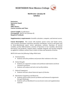 Math 264 - Northern New Mexico College