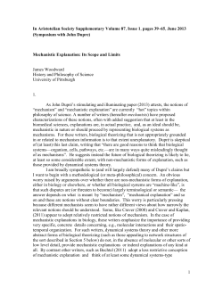 Mechanistic Explanation: Its Scope and Limits