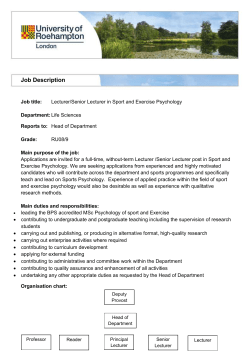 Job Description - Times Higher Education