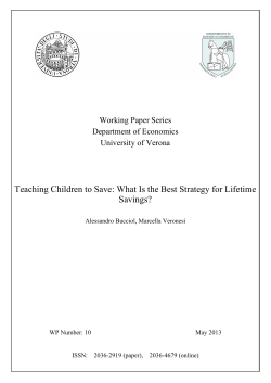 Teaching Children to Save: What Is the Best Strategy for