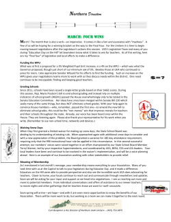 March Director`s Message