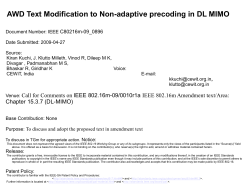 AWD Text Modification to Non-adaptive precoding in DL