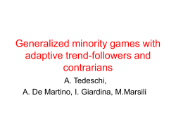 Generalized minority games with adaptive trend