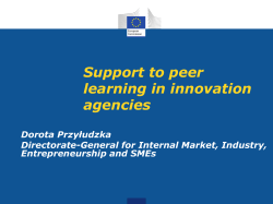Support to peer learning in innovation agencies