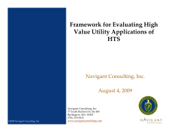 Framework for Evaluating High Value Utility Applications of HTS