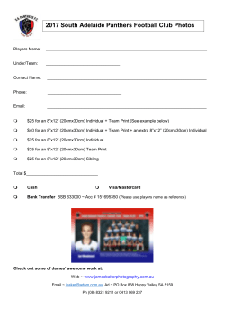 2017 South Adelaide Panthers Football Club Photos