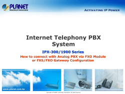 Case 4 PBX with FXO GW Configuration