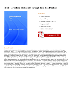 Philosophy through Film Read Online