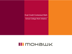 Shedding Math Baggage - The School College Work Initiative