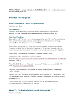 Individual Choice and Rationality II