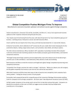 Global Competition Pushes Michigan Firms To Improve