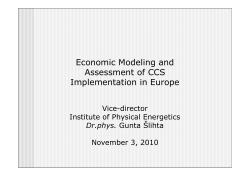 Economic Modeling and Assessment of CCS