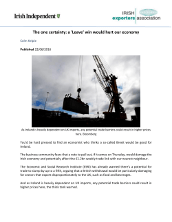 The one certainty: a Leave win would hurt our economy 22.06.16