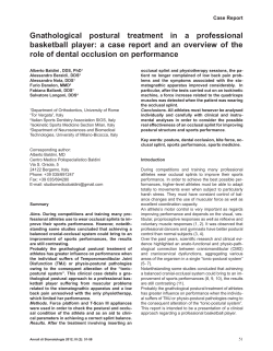 Gnathological postural treatment in a professional basketball player