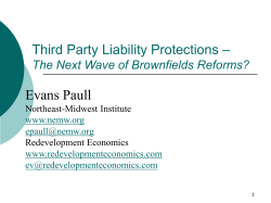 An Act Concerning Third-Party Liability for Contaminated Property