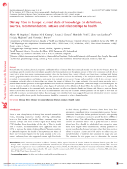 Nutrition Research Reviews - Cambridge University Press