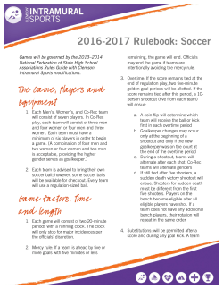 2016-2017 Rulebook: Soccer