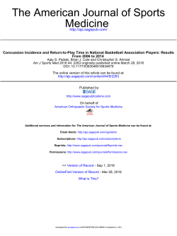 Concussion Incidence and Return-to-Play Time in