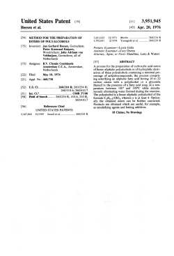 Method for the preparation of esters of polyalcohols